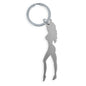 DIABLO PICANTE - KEYCHAIN WITH FEMALE SILHOUETTE IN SILVER WITH BOTTLE OPENER