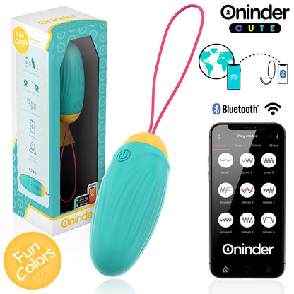 ONINDER CUTE – Vibrating Love and Pleasure Egg – Rotating Silicone Gemstones – Free Global App