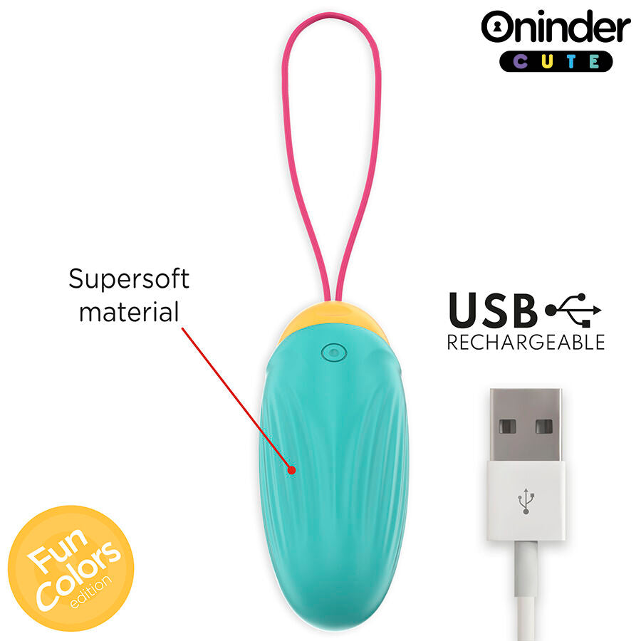 ONINDER CUTE – Vibrating Love and Pleasure Egg – Rotating Silicone Gemstones – Free Global App