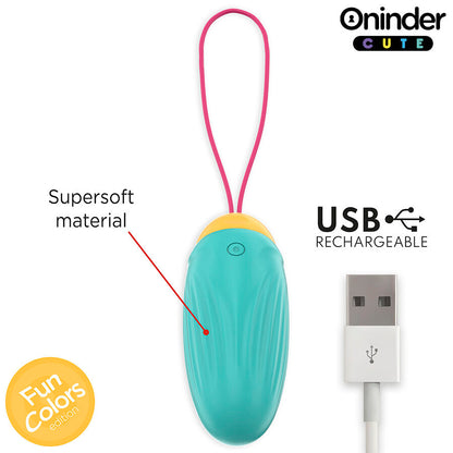 ONINDER CUTE – Vibrating Love and Pleasure Egg – Rotating Silicone Gemstones – Free Global App