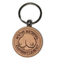 DIABLO PICANTE - BREAST-SHAPED WOODEN KEYRING