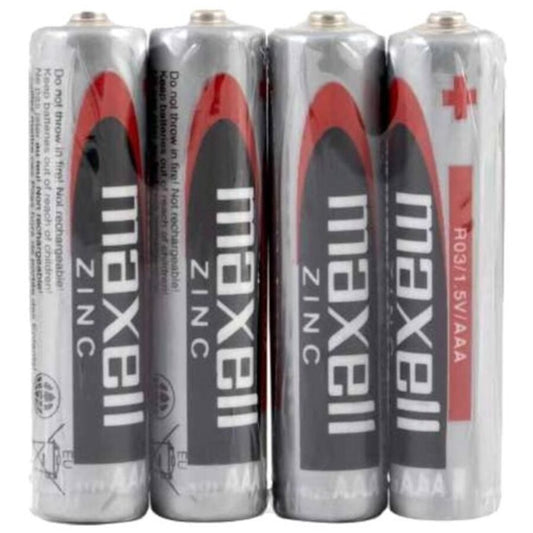 MAXELL - MANGANESE SALINE BATTERY AAA R03 RETRACTABLE*4