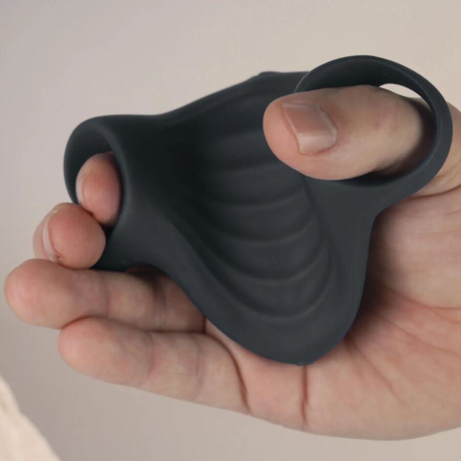 ROCKS-OFF - PALM BLACK FLEXIBLE VIBRATOR-MASTURBATOR