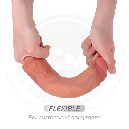 COCK MILLER - REALISTIC DILDO WITH SUCTION CUPS AND REMOTE CONTROL AND VIBRATION 20.5 CM