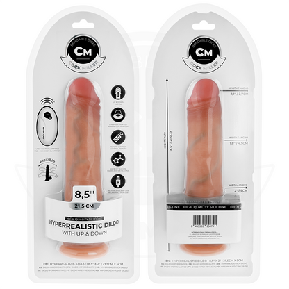 COCK MILLER - HYPERREALISTIC DILDO WITH SUCTION CUPS AND REMOTE-CONTROLLED THRUST FUNCTION 21.5 CM