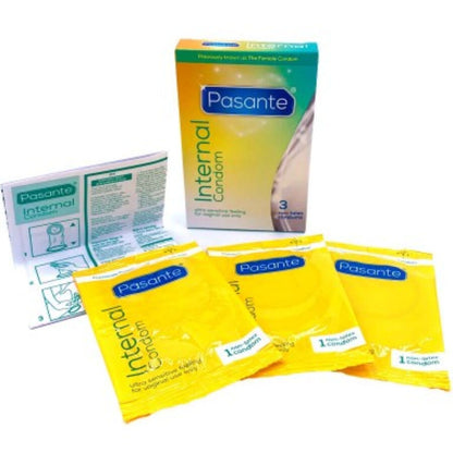 PASANTE - FEMALE CONDOM NON-LATEX 3 UNITS