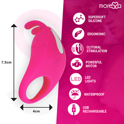 MORESSA - PREMIUM SILICONE RECHARGEABLE BRAD PINK
