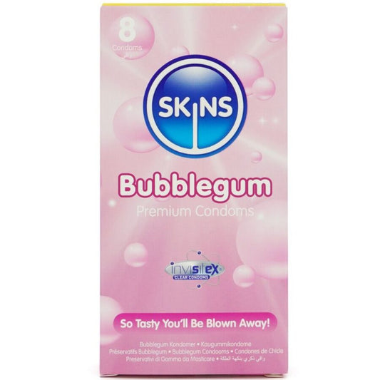 SKINS - BUBBLEGUM PREMIUM CONDOMS PACK OF 8