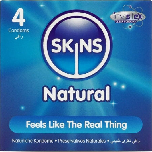 SKINS - NATURAL PREMIUM CONDOMS PACK OF 4