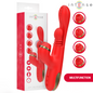 INTENSE - KATY MULTIFUNCTIONAL CLITORIS STIMULATOR 4 INTERCHANGEABLE HEADS RED