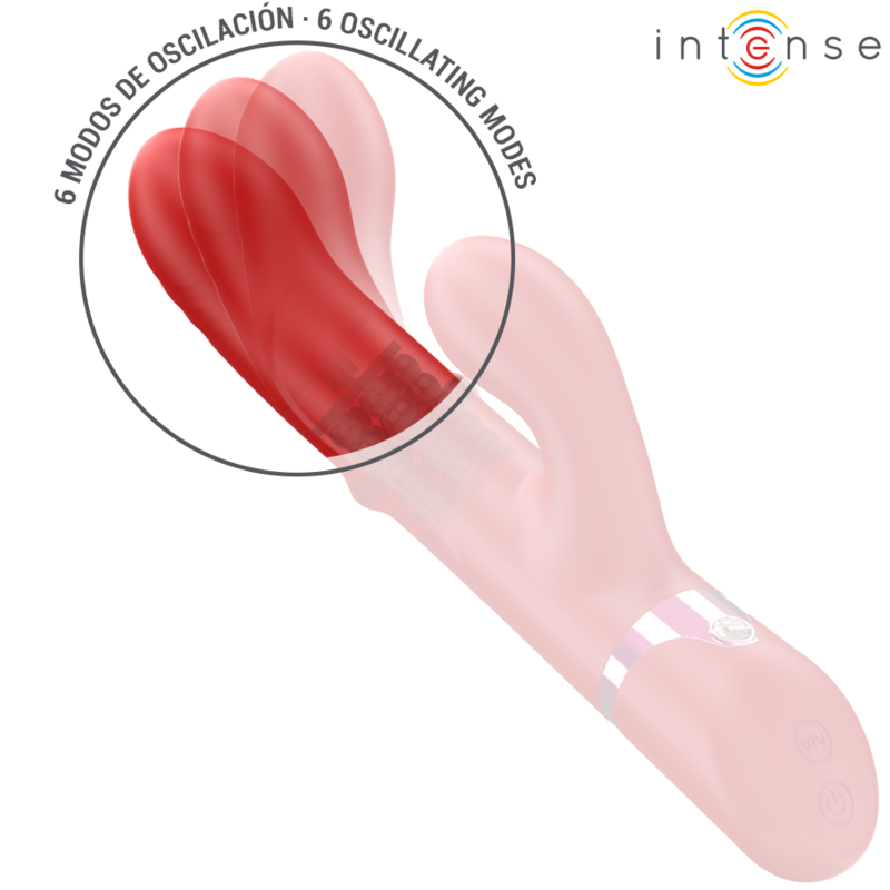 INTENSE - LELE MULTIFUNCTION VIBRATOR ROTATING & OSCILLATING & STIMULATING RED