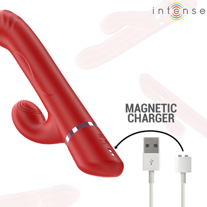 INTENSE - LELE MULTIFUNCTION VIBRATOR ROTATING & OSCILLATING & STIMULATING RED