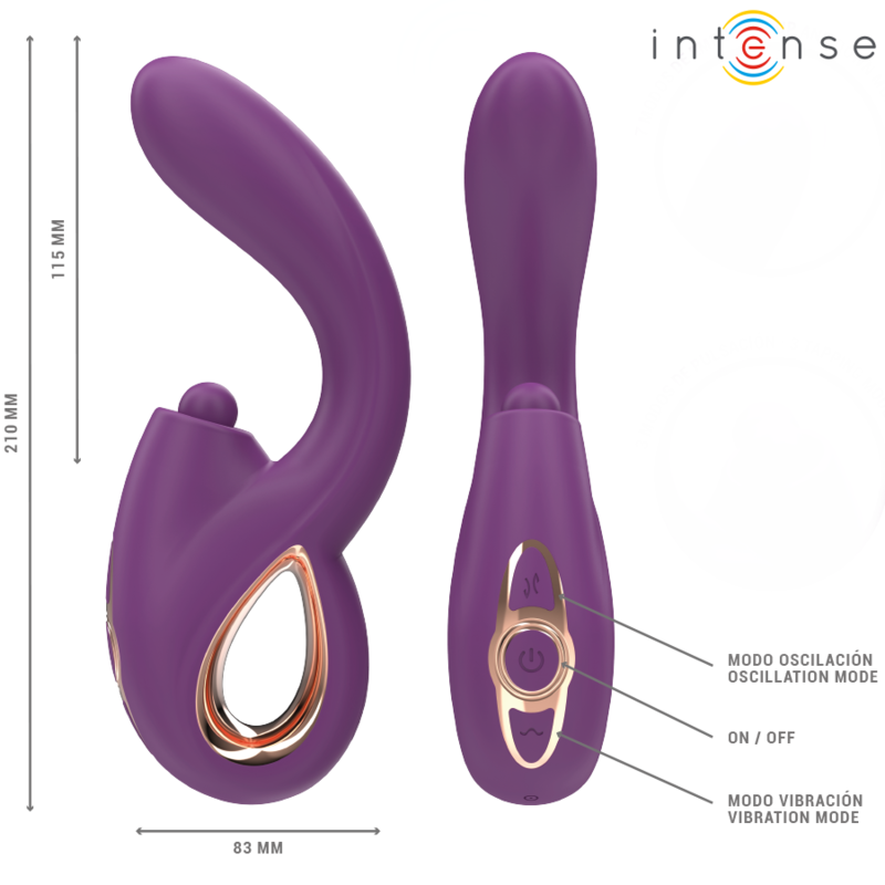 INTENSE - LALI MULTIFUNCTIONAL G-SPOT VIBRATOR TAPPING & THRUSTING & VIBRATION PURPLE