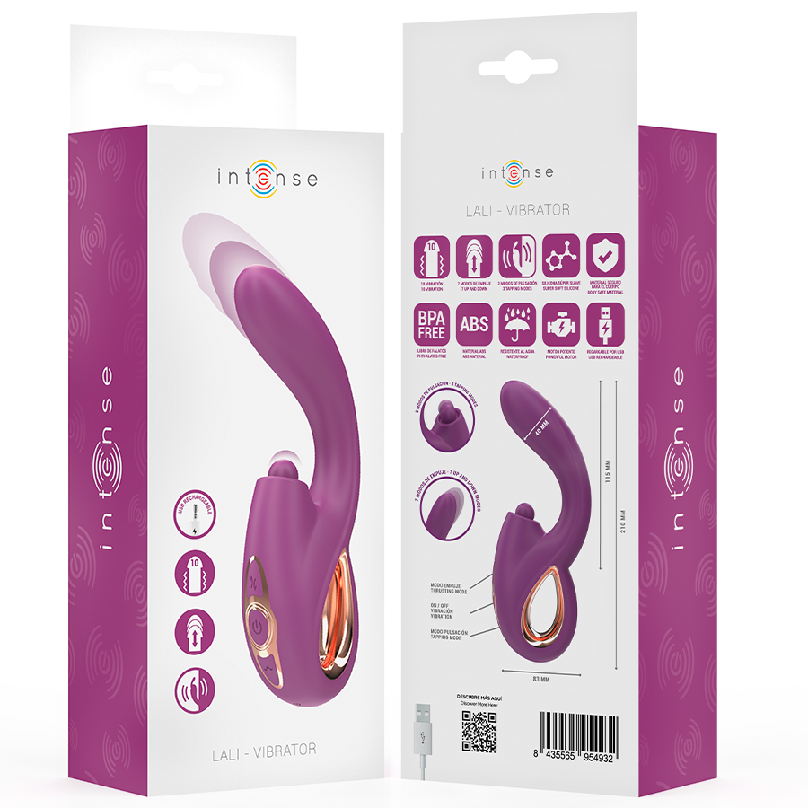 INTENSE - LALI MULTIFUNCTIONAL G-SPOT VIBRATOR TAPPING & THRUSTING & VIBRATION PURPLE