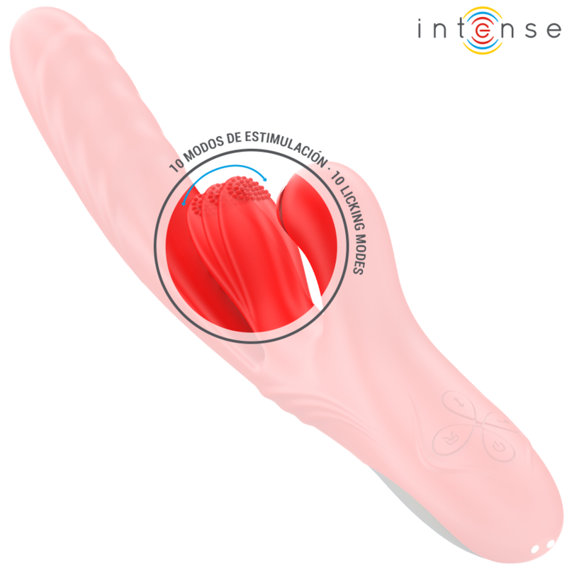 INTENSE - KAROL MULTIFUNCTIONAL VIBRATOR THRUST & STIMULATION & STIMULATING WAVES RED