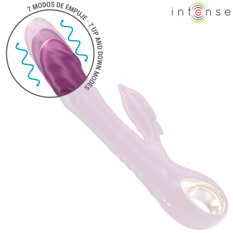 INTENSE - MULTIFUNCTIONAL HALL VIBRATOR WITH DOLPHIN-STIMULATING TONGUE PURPLE