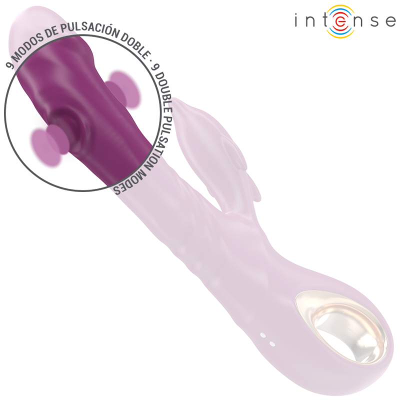 INTENSE - MULTIFUNCTIONAL HALL VIBRATOR WITH DOLPHIN-STIMULATING TONGUE PURPLE