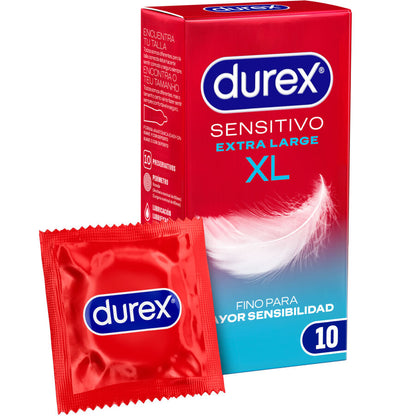 DUREX - SENSITIVE XL CONDOMS 10 EXTRA LARGE UNITS