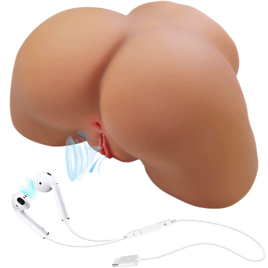 CRAZY BULL - ILANA REALISTIC FEMALE ASS VIBRATOR AND SUCKER WITH SOUND 6.8 KG
