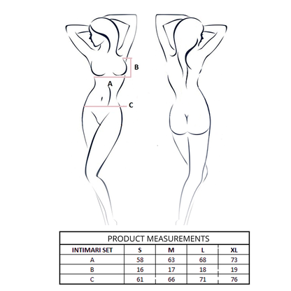 PASSION - INTIMARI BRA + PANTY SET PINK L/XL