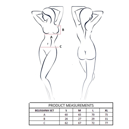 PASSION - BELISSANA BH + STRING SET VIOLETT S/M