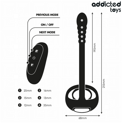 ADDICTED TOYS - P-SPOT VIBRATING COCK RING WITH REMOTE CONTROL