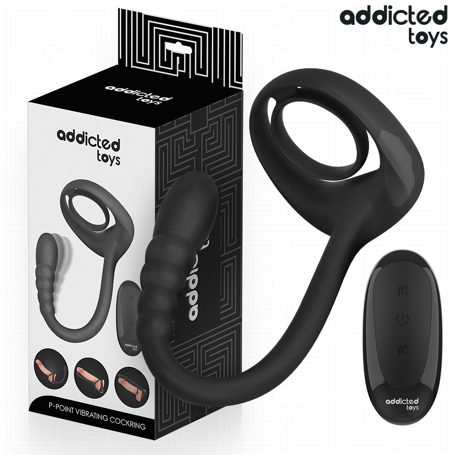 ADDICTED TOYS - P-SPOT VIBRATING COCK RING WITH REMOTE CONTROL
