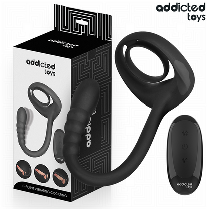 ADDICTED TOYS - P-SPOT VIBRATING COCK RING WITH REMOTE CONTROL