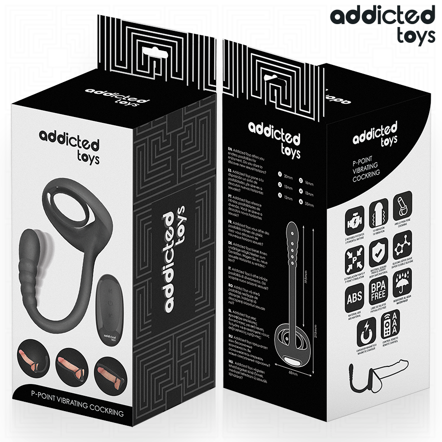 ADDICTED TOYS - P-SPOT VIBRATING COCK RING WITH REMOTE CONTROL