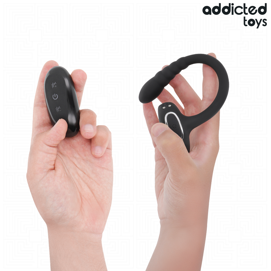 ADDICTED TOYS - P-SPOT VIBRATING COCK RING WITH REMOTE CONTROL