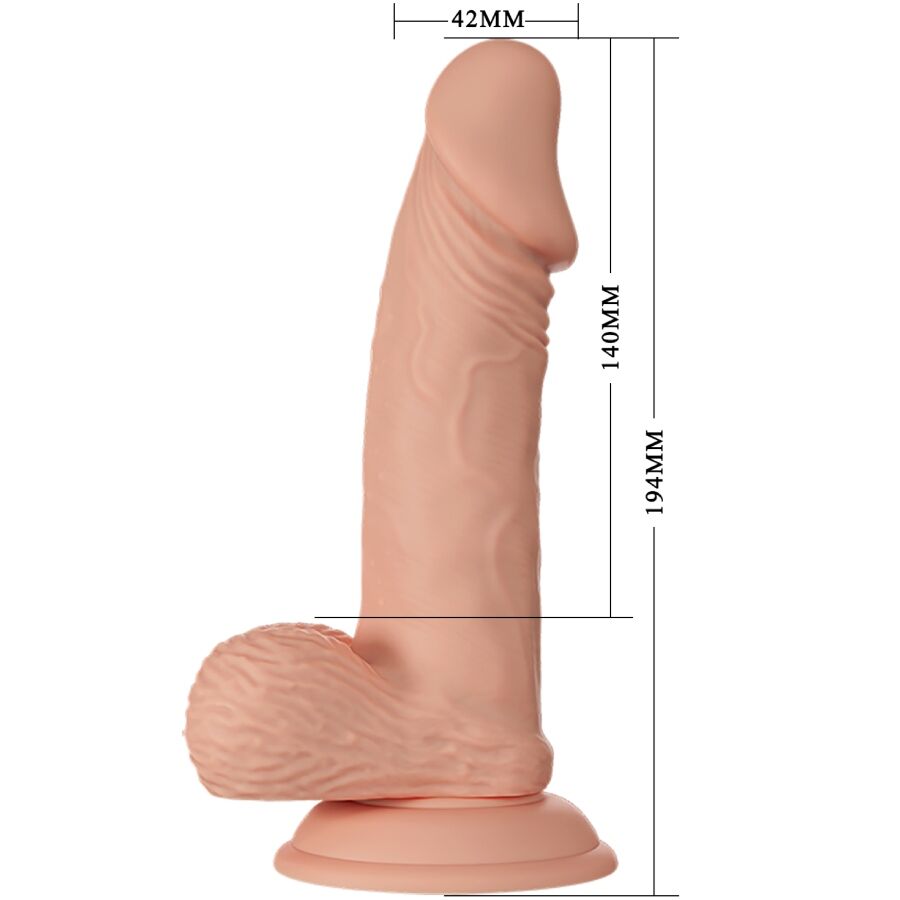 BAILE - NICE ENCOUNTER ZEBULON FLEXIBLE REALISTIC DILDO 19.4 CM NATURAL