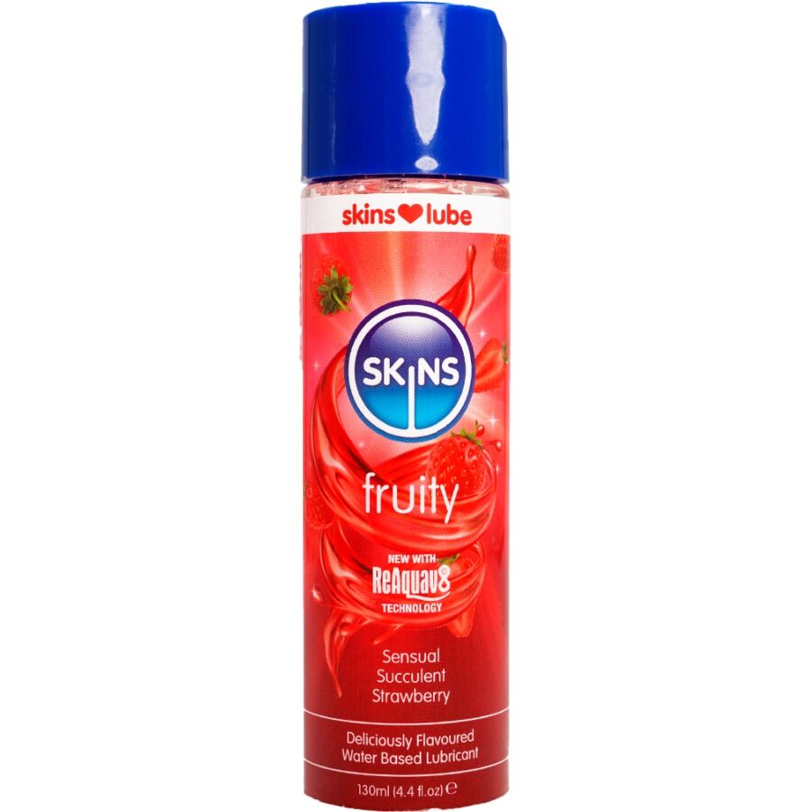 SKINS – FRUITY, WATER-BASED LUBRICANT STRAWBERRY 130 ML