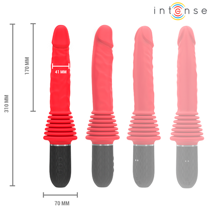 INTENSE - CYNTHIA REMOTE CONTROL VIBRATING DILDO WITH HEATING FUNCTION