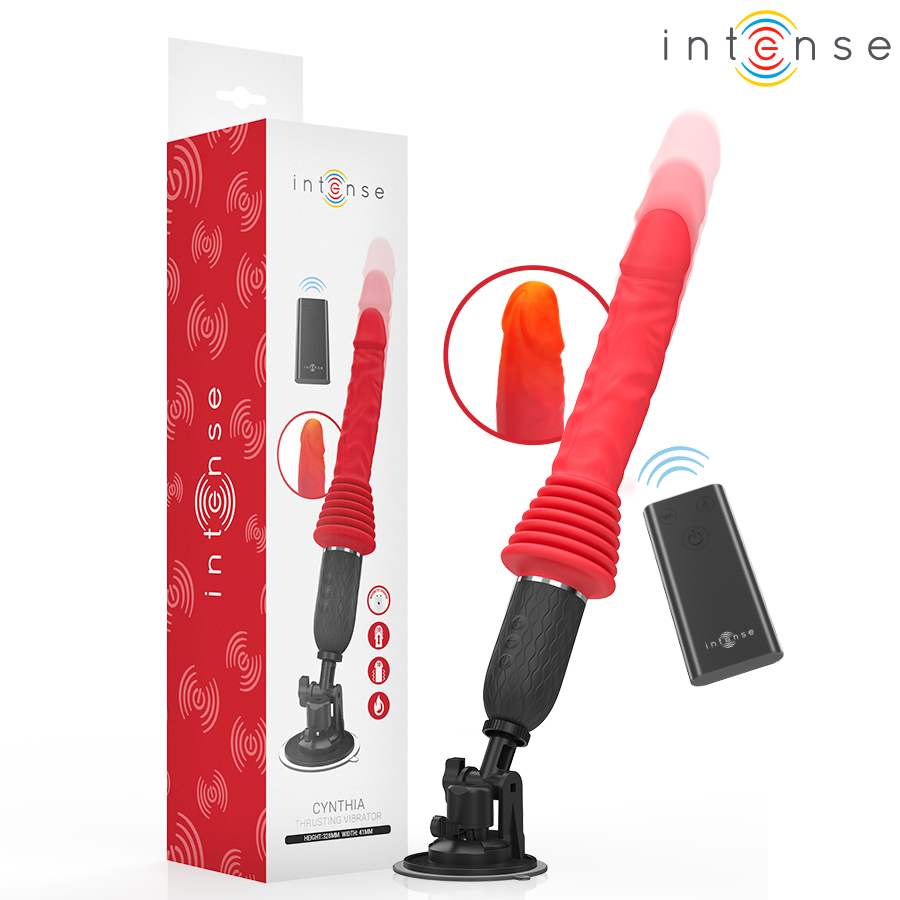 INTENSE - CYNTHIA REMOTE CONTROL VIBRATING DILDO WITH HEATING FUNCTION