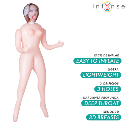 INTENSE DOLLS - INFLATABLE DOLL NICOLE WITH THREE OPENINGS