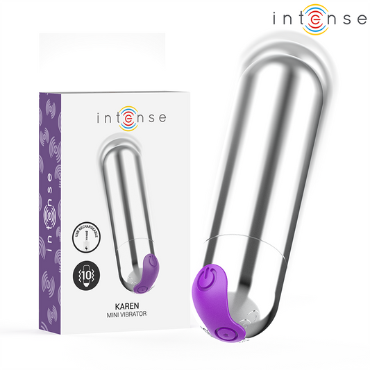 INTENSE - KAREN MINI RECHARGEABLE VIBRATING EGG SILVER