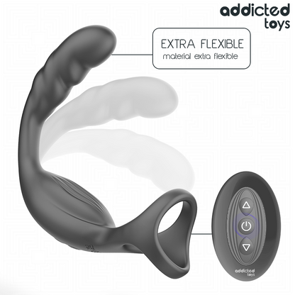 ADDICTED TOYS - DOPPELTER PROSTATIK-COCKRING MIT FERNBEDIENUNG