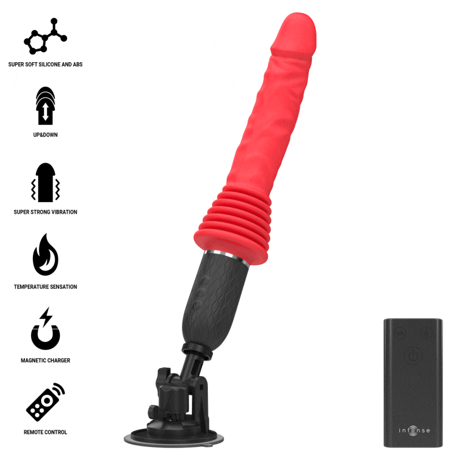 INTENSE - CYNTHIA REMOTE CONTROL VIBRATING DILDO WITH HEATING FUNCTION
