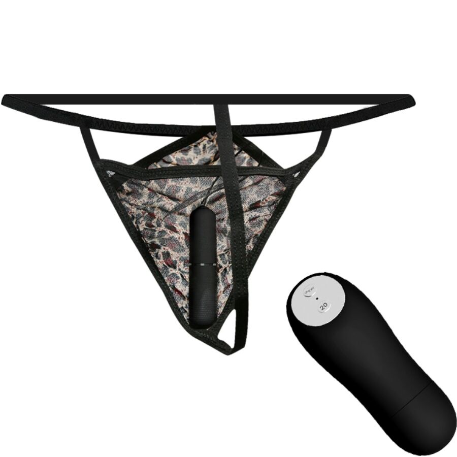 BAILE - Thong with vibrating ball and remote control, Black
