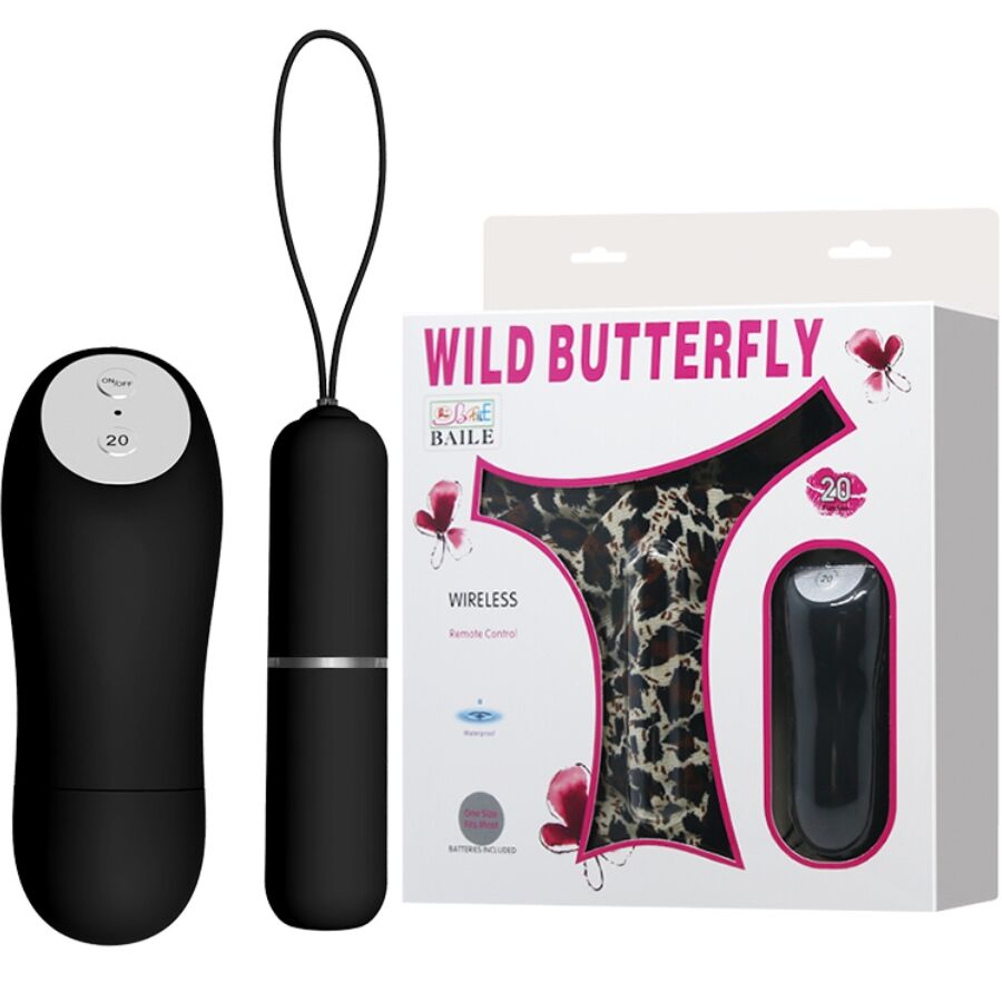 BAILE - Thong with vibrating ball and remote control, Black