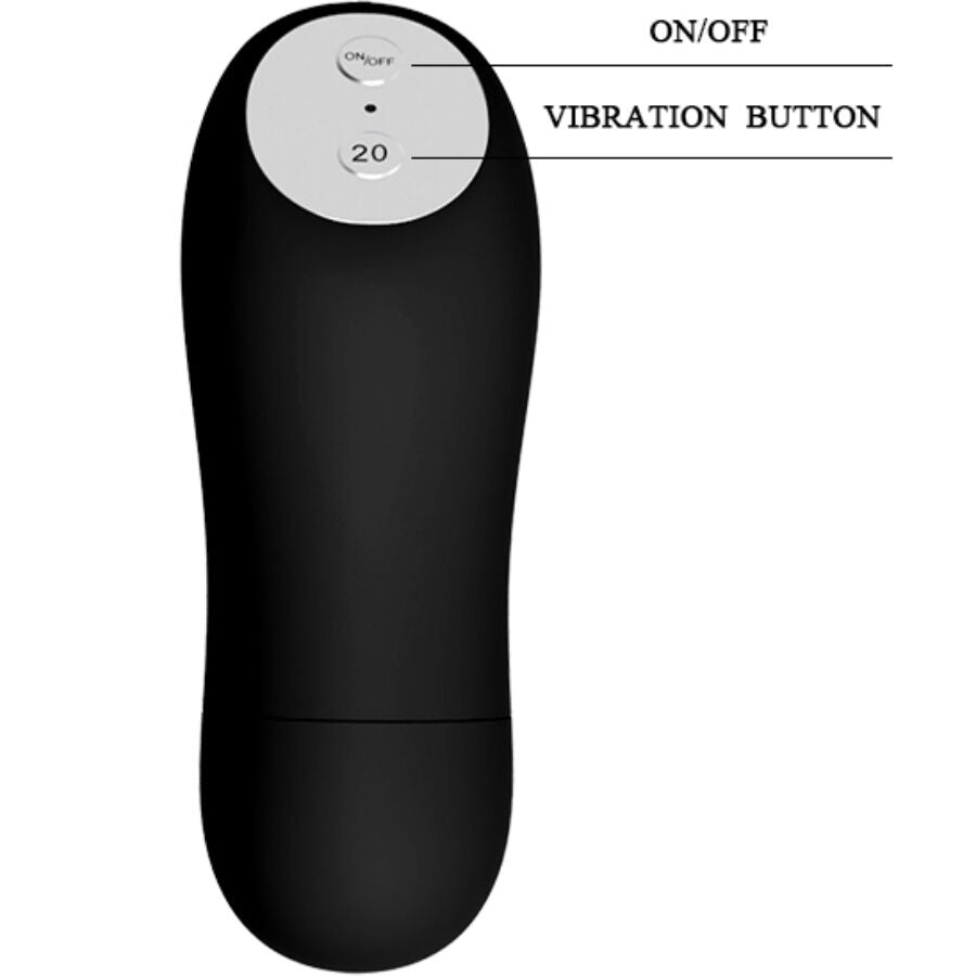 BAILE - Thong with vibrating ball and remote control, Black