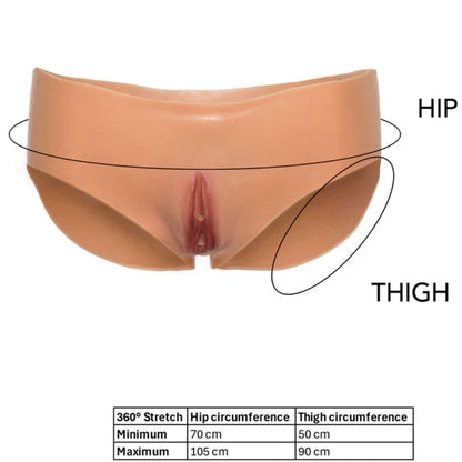 HIDDEN DESIRE - ALTER EGO OPEN VAGINA BRIEF HIGH WAISTED FLESH