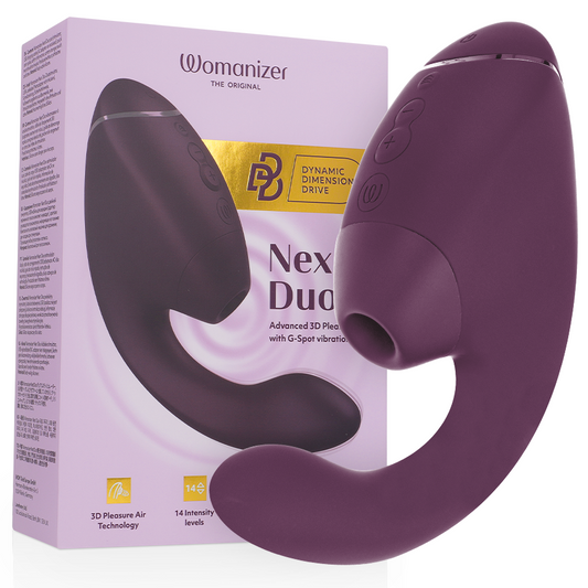 WOMANIZER - DUO NEXT DUAL CLITORAL & G-SPOT STIMULATOR DARK LILAC
