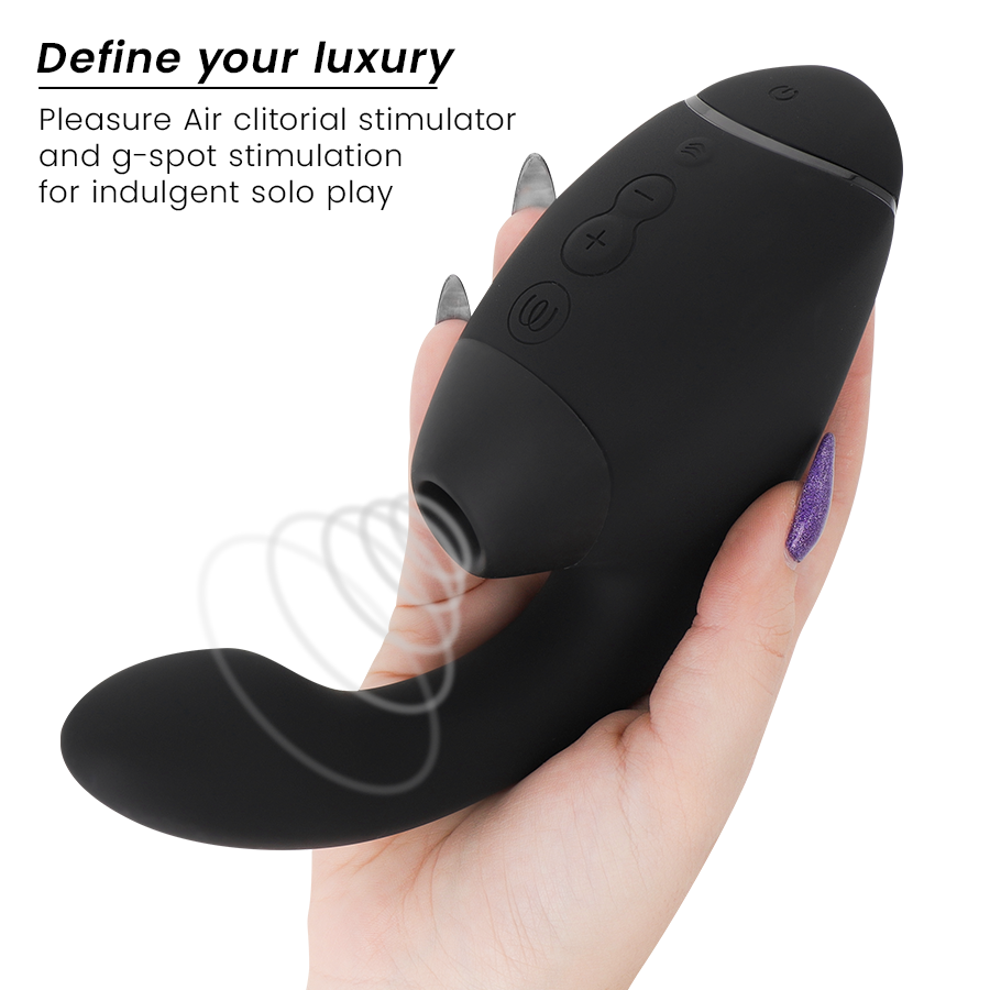 WOMANIZER - DUO NEXT DOUBLE CLITORAL & G-SPOT STIMULATOR BLACK