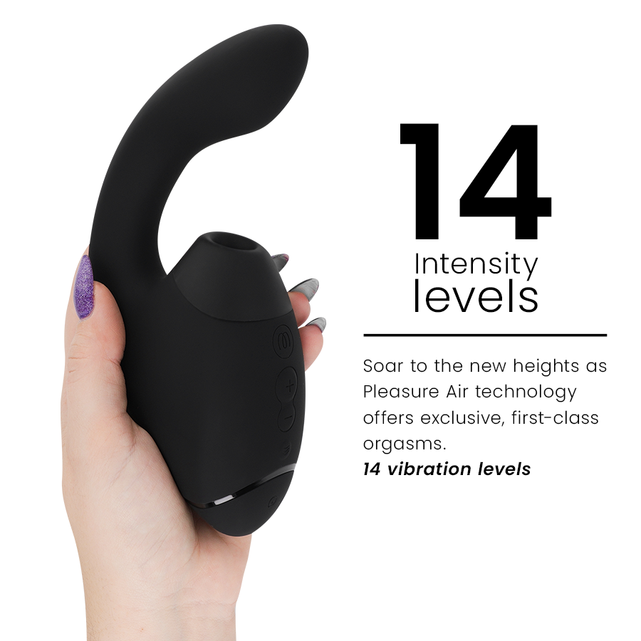 WOMANIZER - DUO NEXT DOUBLE CLITORAL & G-SPOT STIMULATOR BLACK