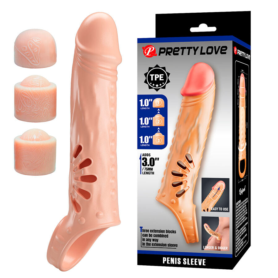PRETTY LOVE - PENIS SLEEVE WITH EXTENSIONS