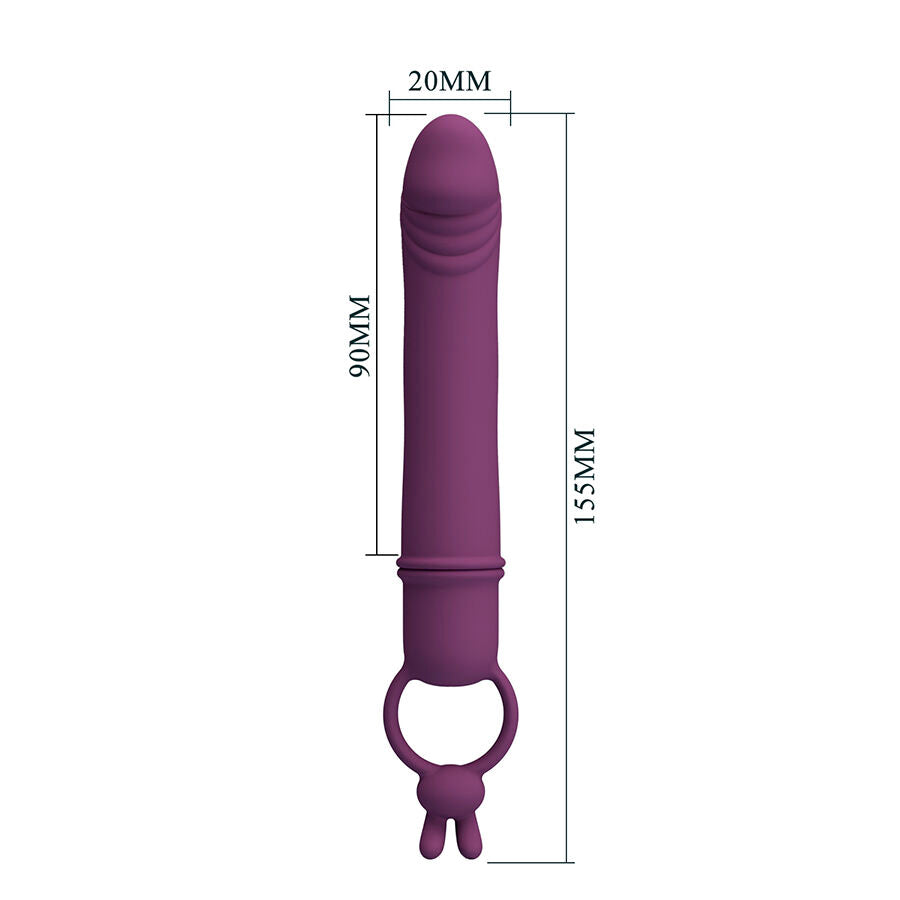 PRETTY LOVE - CORA VIBRATOR PENIS SHAPED WITH RESISTANCE RING