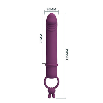 PRETTY LOVE - CORA VIBRATOR PENIS SHAPED WITH RESISTANCE RING