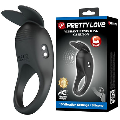 PRETTY LOVE - CARLTON COCK RING WITH CLITORAL STIMULATOR