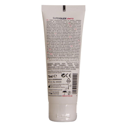 HOT - SUPERGLIDE EDIBLE WATER-BASED LUBRICANT CHERRY 75 ML